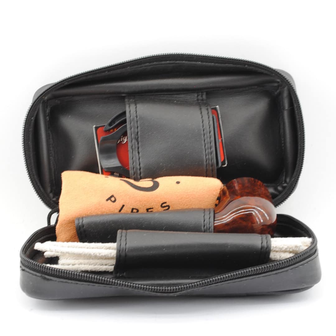 Mr. Brog  Fajkový set- Drevená fajka, puzdro, čistiace tyčinky, fajkový príbor, filtre, stojan- 2-69-100