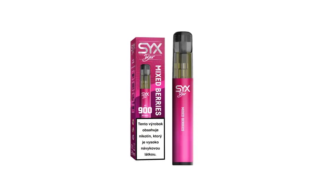 SYX BAR - Mixed Berries 20mg/ml 900 potiahnutí 1 SYX BAR - Mixed Berries 20mg/ml 900 potiahnutí