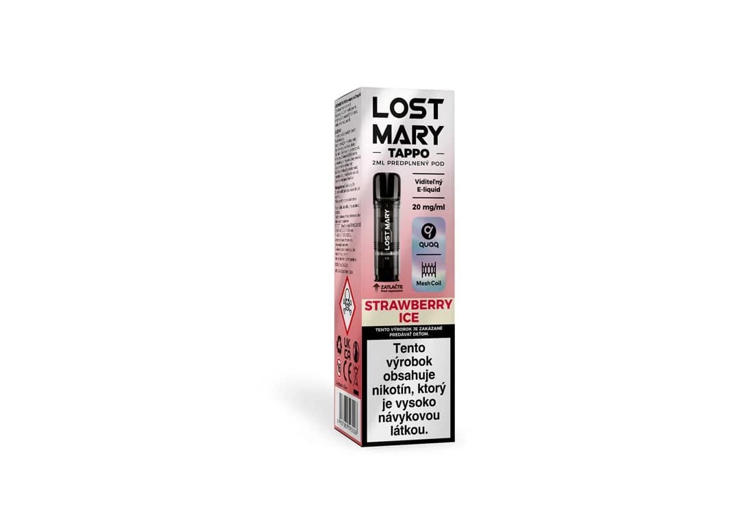 LOST MARY TAPPO AIR PREDPLNENÝ POD 2 ML STRAWBERRY ICE 20mg/ml 1 LOST MARY TAPPO AIR PREDPLNENÝ POD 2 ML STRAWBERRY ICE 20mg/ml