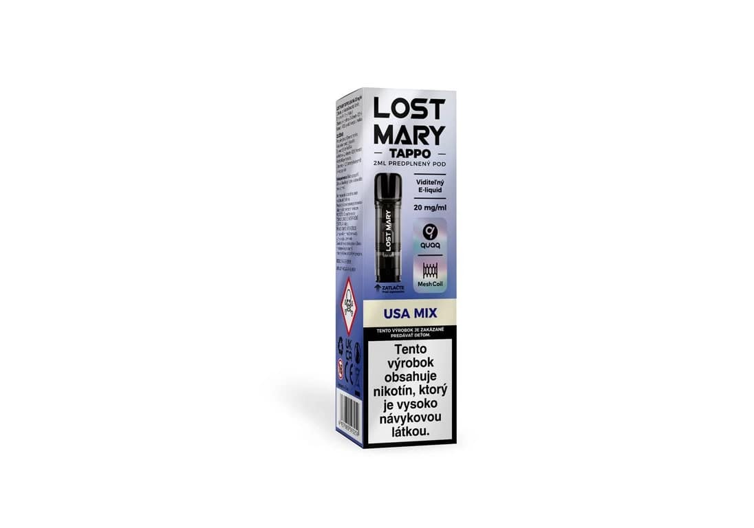 LOST MARY TAPPO AIR PREDPLNENÝ POD 2 ML USA MIX 20mg/ml 1 LOST MARY TAPPO AIR PREDPLNENÝ POD 2 ML USA MIX 20mg/ml