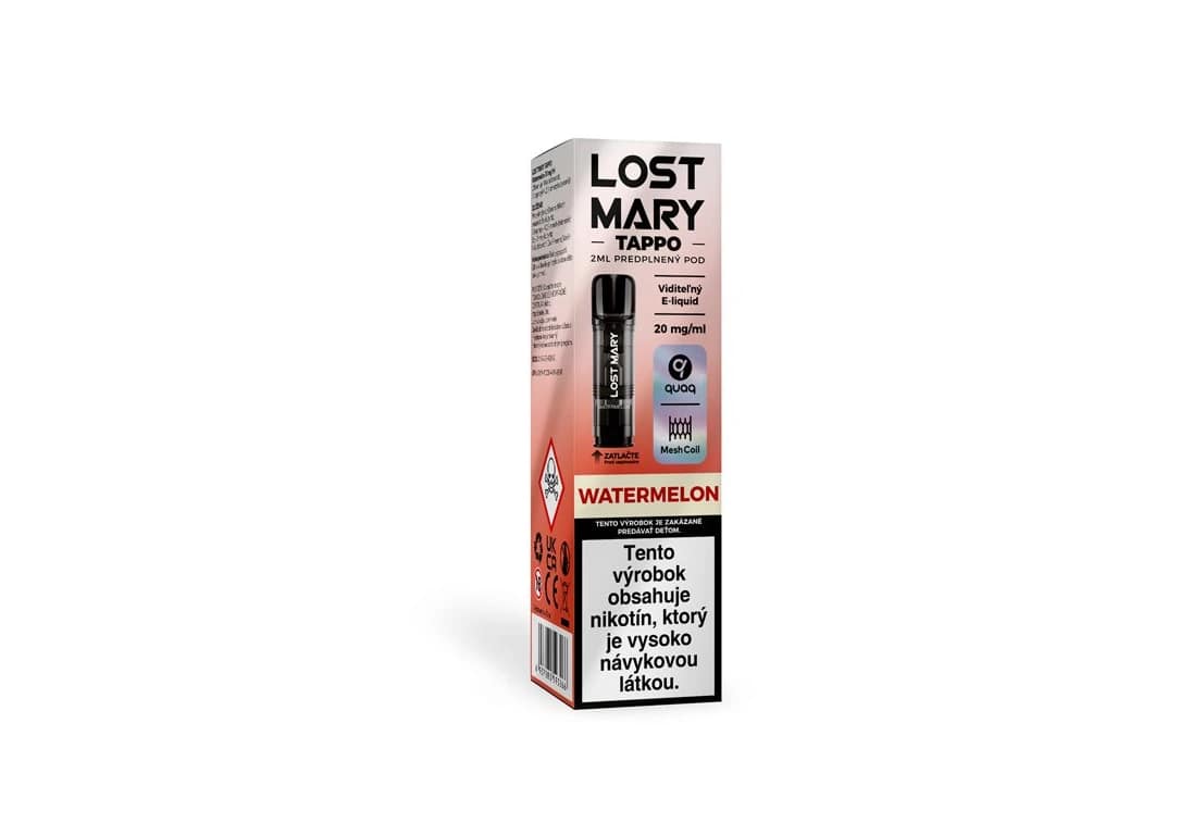 LOST MARY TAPPO AIR PREDPLNENÝ POD 2 ML WATERMELON 20mg/ml 1 LOST MARY TAPPO AIR PREDPLNENÝ POD 2 ML WATERMELON 20mg/ml