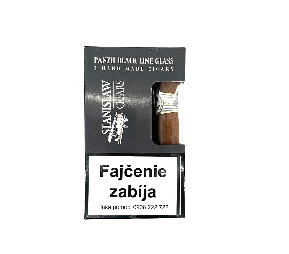 STANISLAW PANZU BLACK LINE GLASS 1bal. Cigary 3ks