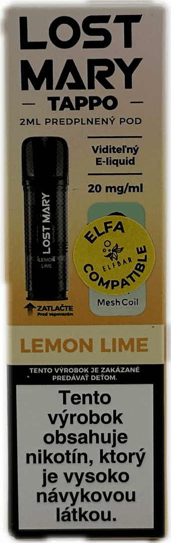 LOST MARY TAPPO AIR PREDPLNENÝ POD 2 ML LEMON LIME 20mg/ml