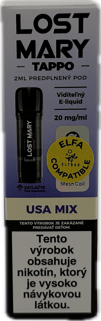 LOST MARY TAPPO AIR PREDPLNENÝ POD 2 ML USA MIX 20mg/ml 1 LOST MARY TAPPO AIR PREDPLNENÝ POD 2 ML USA MIX 20mg/ml