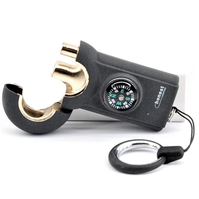 HONEST Zapaľovač s kompasom  BCZ221-1 - Tryskový /Čierny