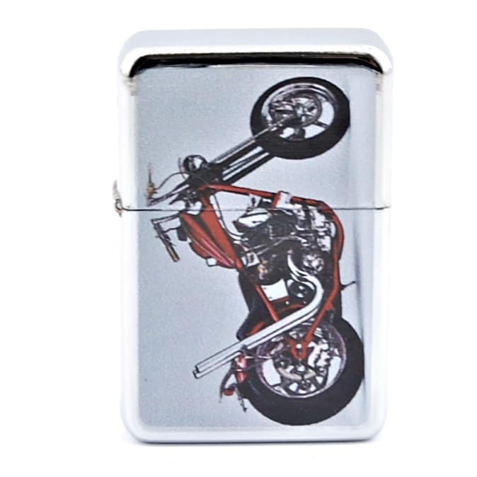 GENTELO  Benzínový Zapaľovač 3-1033A- Harley/ Červený