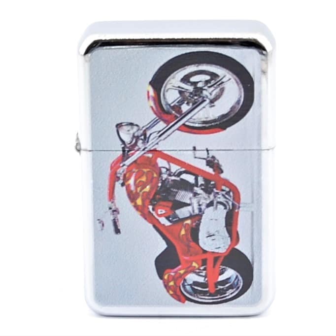 GENTELO  Benzínový Zapaľovač 3-1033D- Harley/ Červený