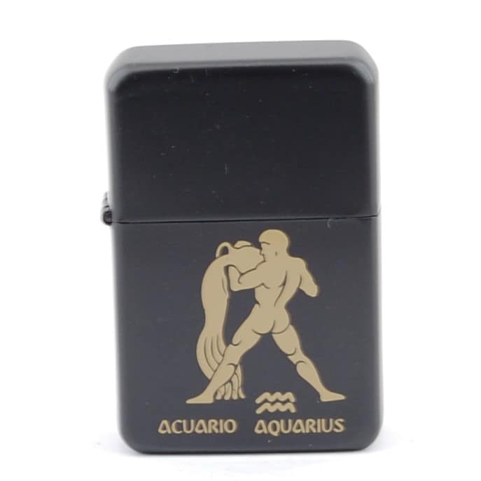 GENTELO  Benzínový Zapaľovač 3-1038- Čierny/ Vodnár