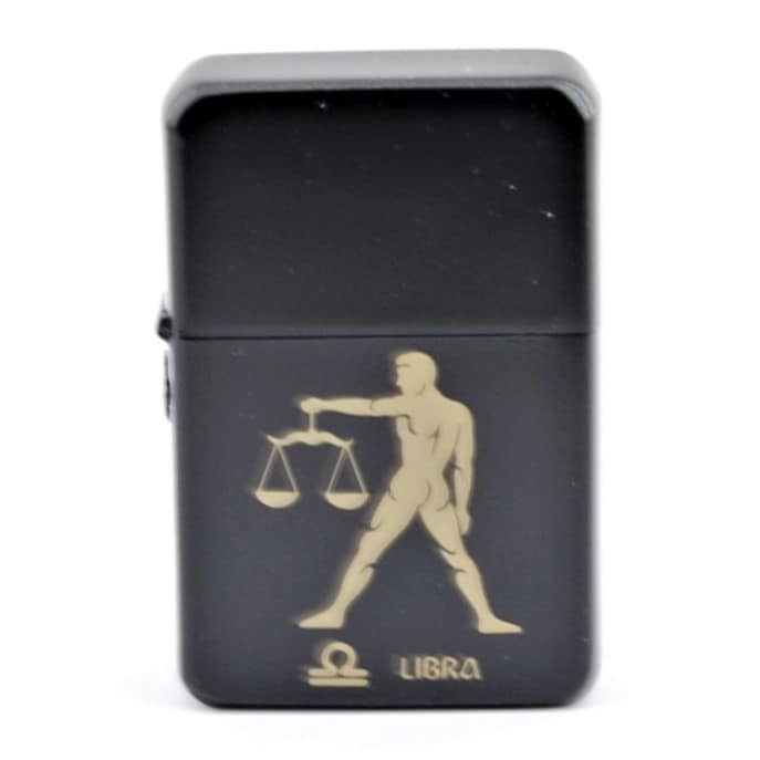 GENTELO  Benzínový Zapaľovač 3-1038- Čierny/ Váhy