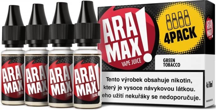 Aramax 4 Pack Green Tobacco 4x10 ml 18mg/ml e-liquid