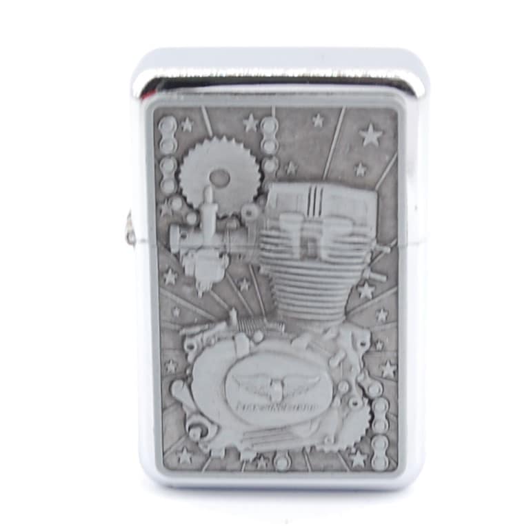 GENTELO Benzínový Zapaľovač 3-2032B-Strieborný / Harley 1 GENTELO Benzínový Zapaľovač 3-2032B-Strieborný / Harley