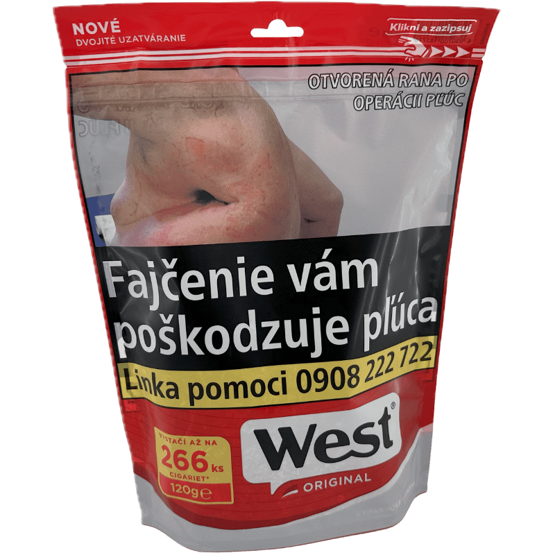 WEST RED - CIGARETOVÝ TABAK WEST RED 120G 1 WEST RED - CIGARETOVÝ TABAK WEST RED 120G