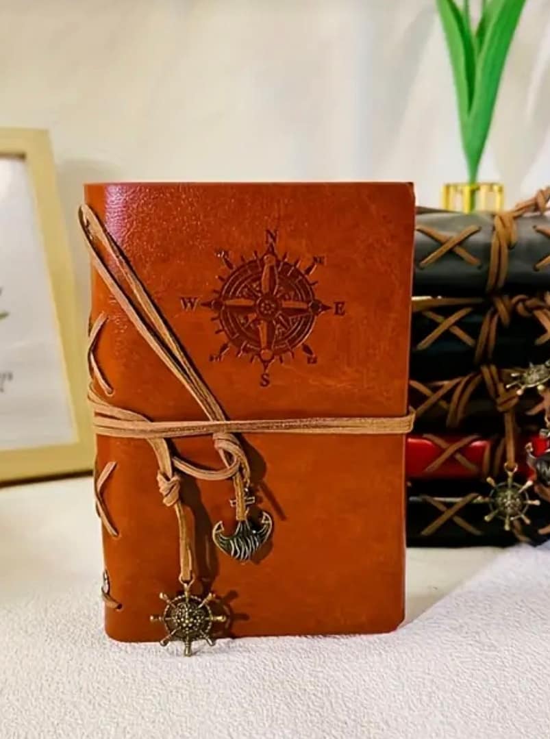 Kožený vintage zápisník - hnedý