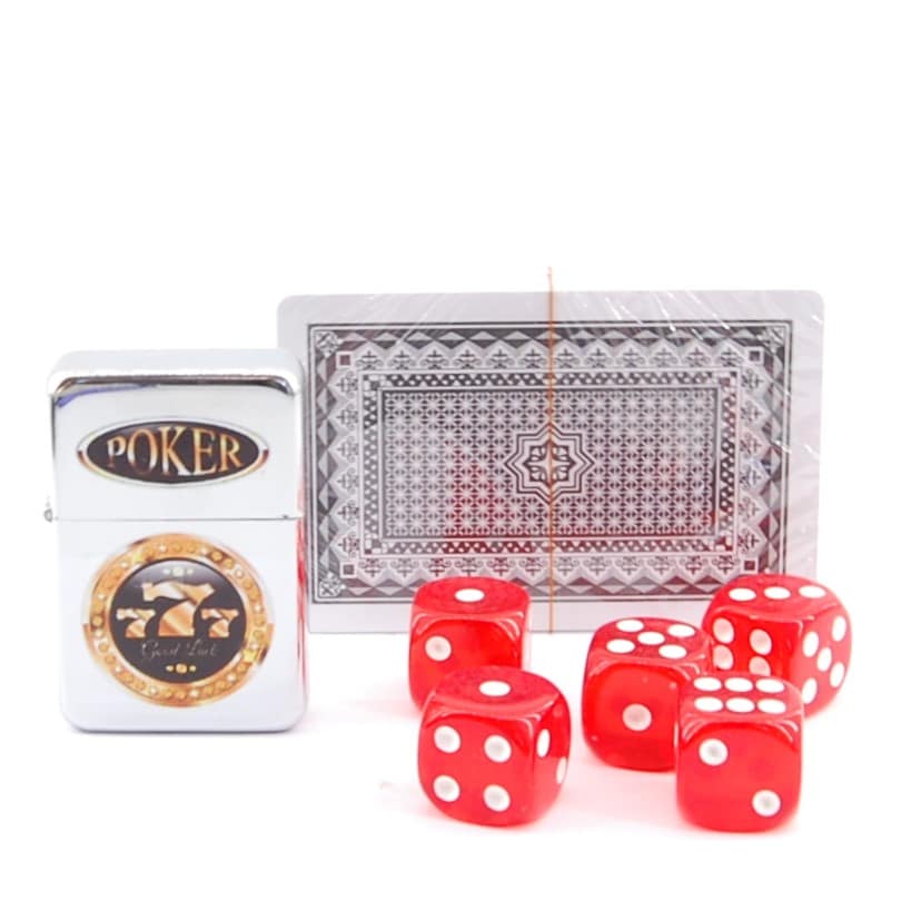 GENTELO Zapaľovač, karty, kocky. Darčekový set- 3-4137 Poker