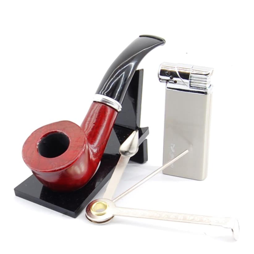 GENTELO Fajkový set- Drevená fajka, fajkový zapaľovač, fajkový príbor- 7-0244A