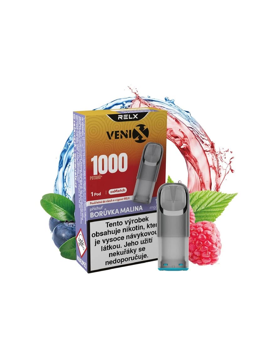 RELX Venix SoMatch pod náhradný  - Čučoriedka Malina - Náplň 18 mg 1ks