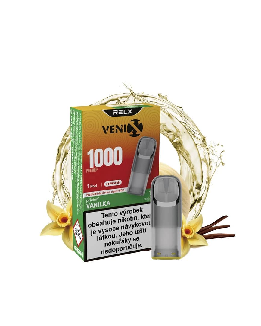 RELX Venix SoMatch pod náhradný - Vanilka - Náplň 18 mg 1ks 1 RELX Venix SoMatch pod náhradný - Vanilka - Náplň 18 mg 1ks