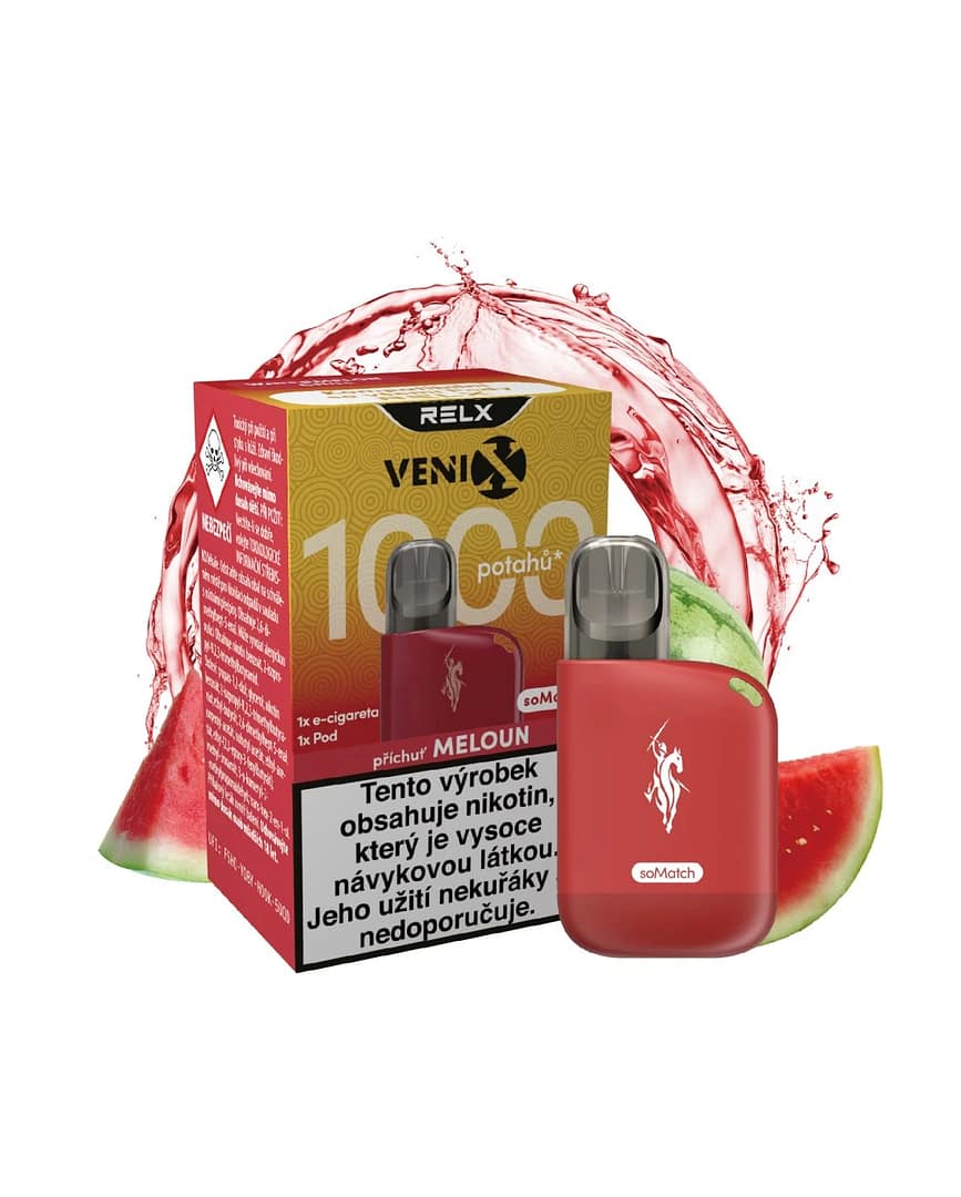 VENIX-RELX soMatch Starter Kit (1+1) Crimson Red - Watermelon Chill 1 VENIX-RELX soMatch Starter Kit (1+1) Crimson Red - Watermelon Chill