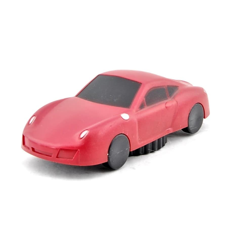 Plastová drvička- auto- červené