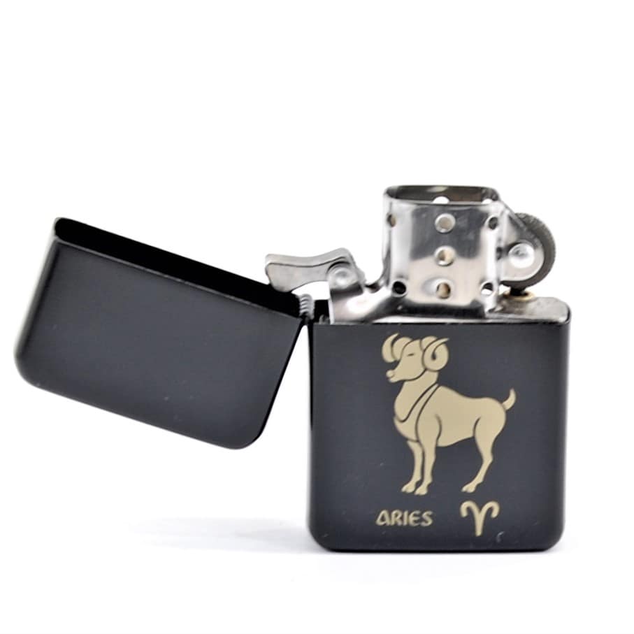 GENTELO  Benzínový Zapaľovač 3-1038- Čierny/ Baran