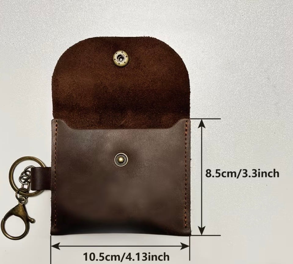 Puzdro na kľúče/peniaze- Hnedé kožené