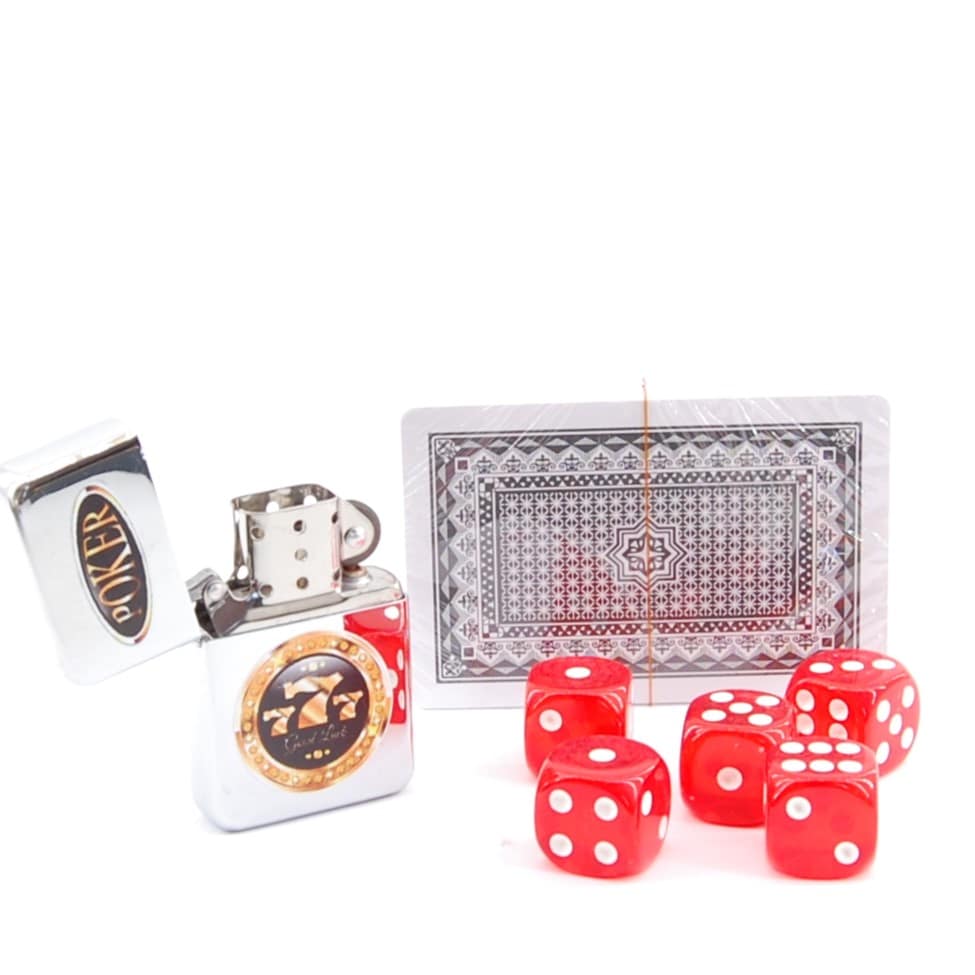GENTELO Zapaľovač, karty, kocky. Darčekový set- 3-4137 Poker